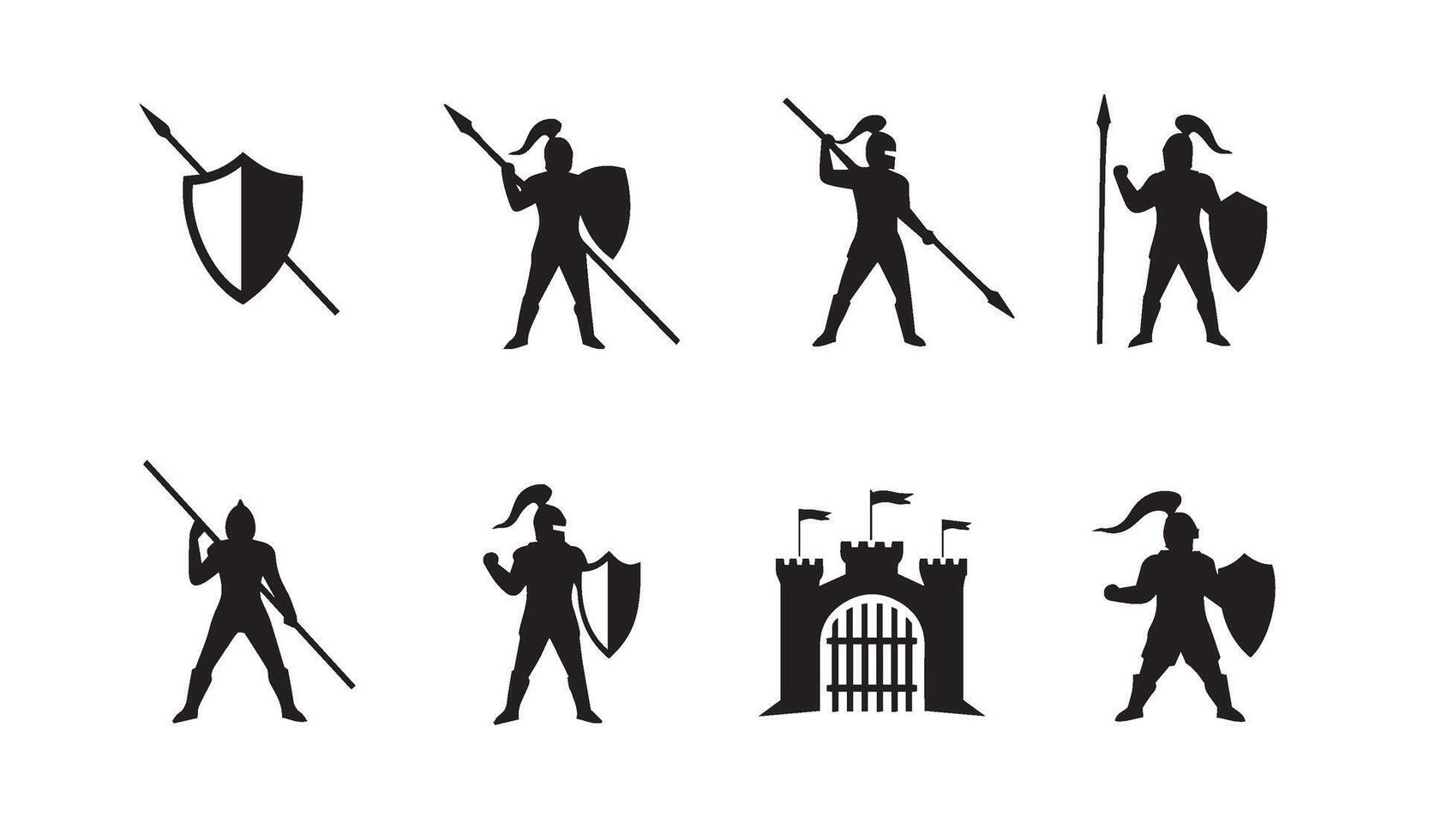 Gothic Warrior Theme Artwork paired with striking medieval combat visuals vector