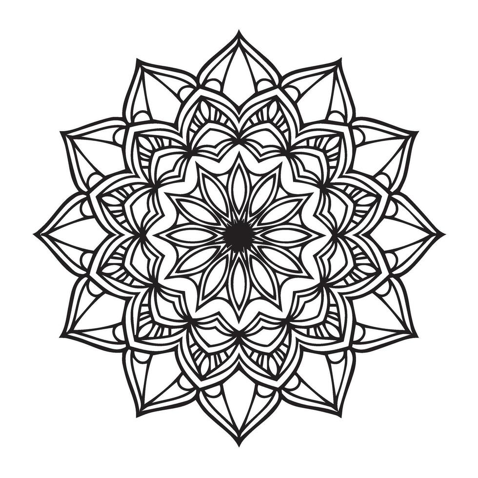 Decorative Mandala Line Drawing for Luxurious Elegant Art Concepts vector