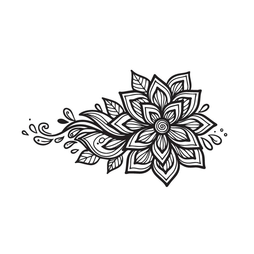 Elegant Flower Art Concept Paired with Timeless Floral Pattern Design vector