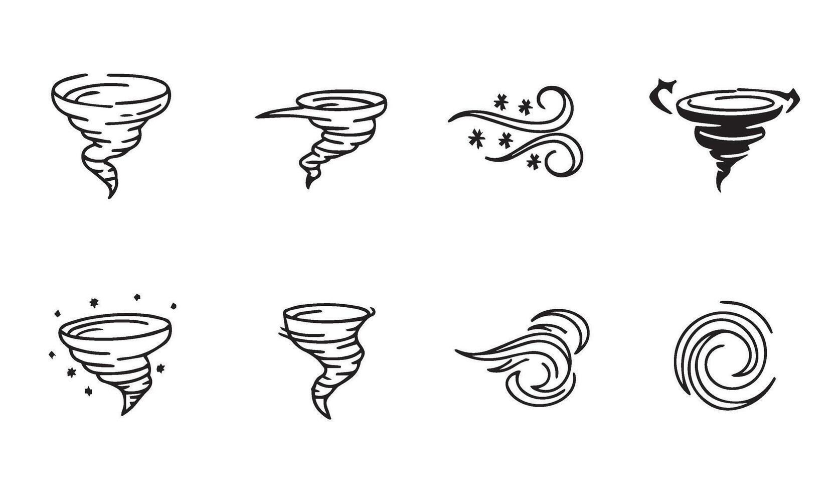 Tornado Funnel Icon Depicting Swirling Weather Phenomena vector