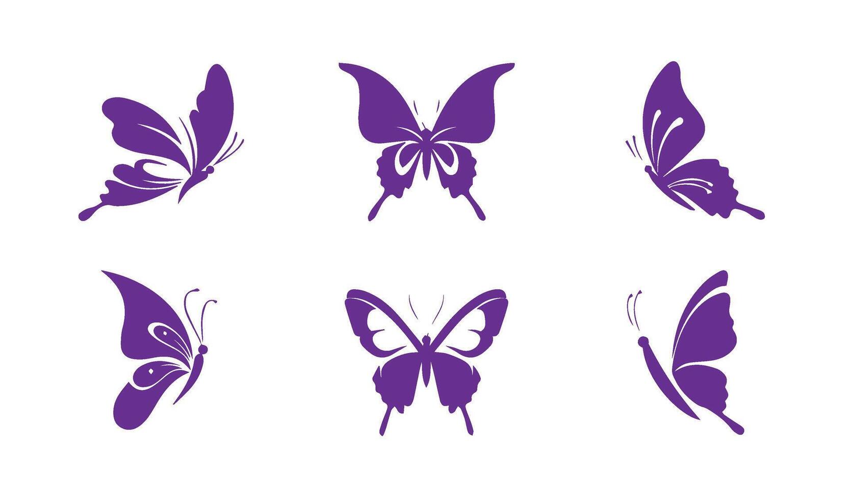 Artistic colorful butterfly graphics offering visually captivating elements for unique and innovative graphic content creation vector