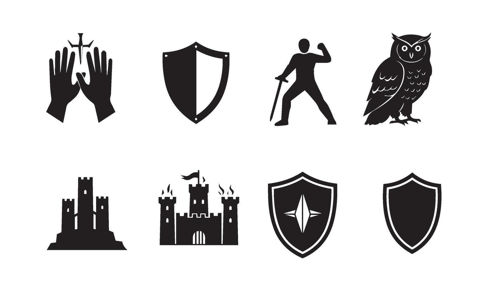 Gothic Warrior Theme Artwork enriched by ornamental spear designs vector