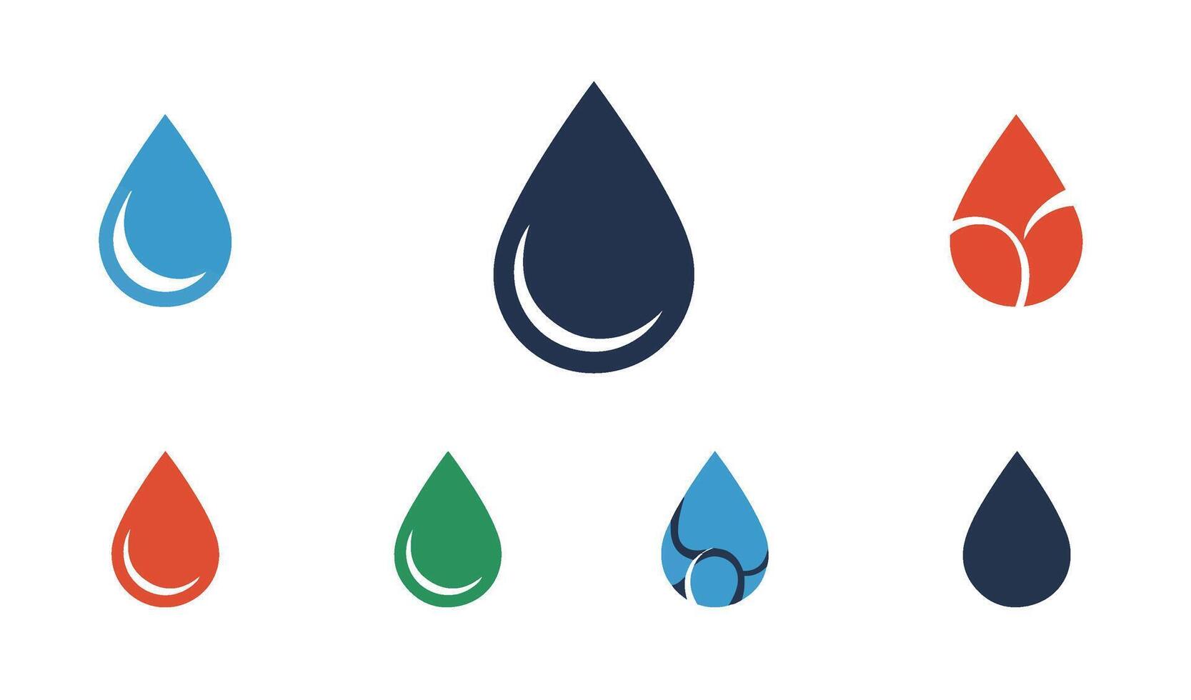 Sleek Blue Water Drops Elevating Artistic Design Projects vector