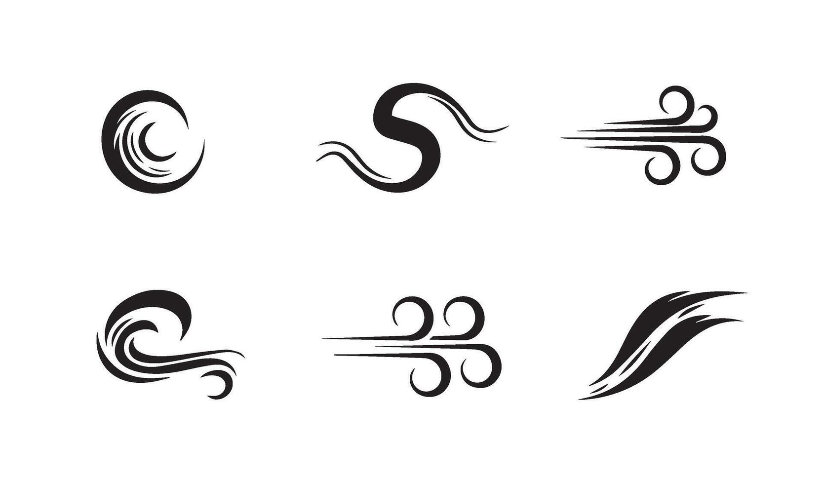 Creative Decorative Breeze Illustrations with trendy and ornamental designs for versatile applications vector
