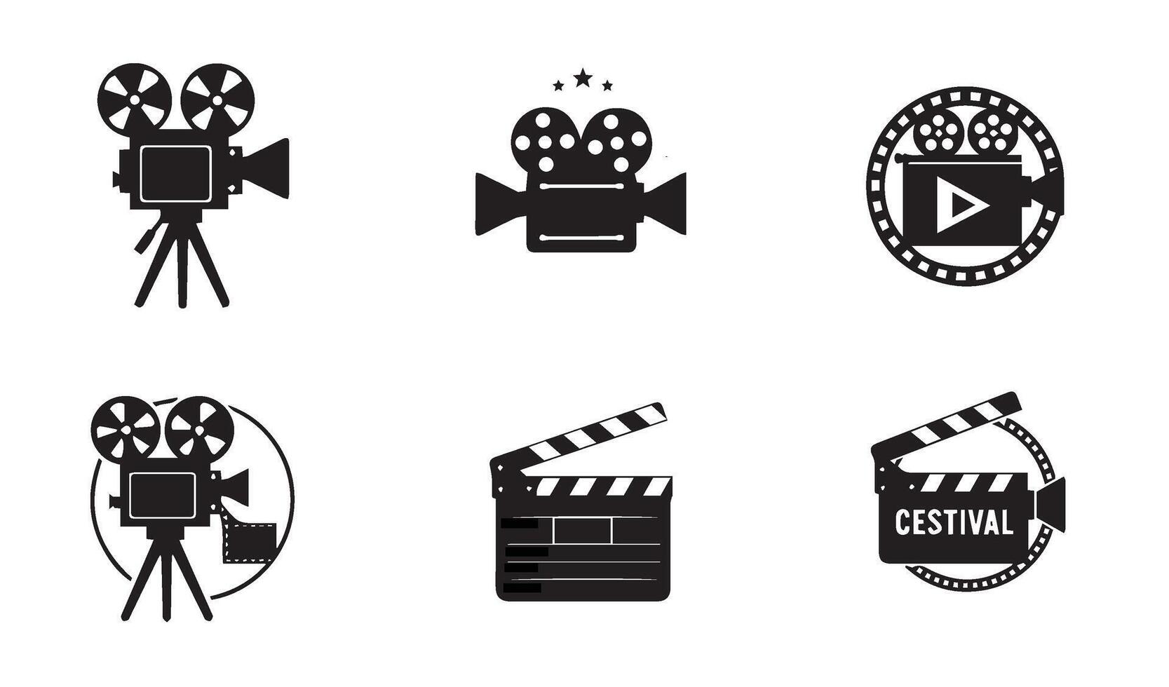 Exclusive Filmmaking Icons Tailored for Innovative Visual Concepts vector