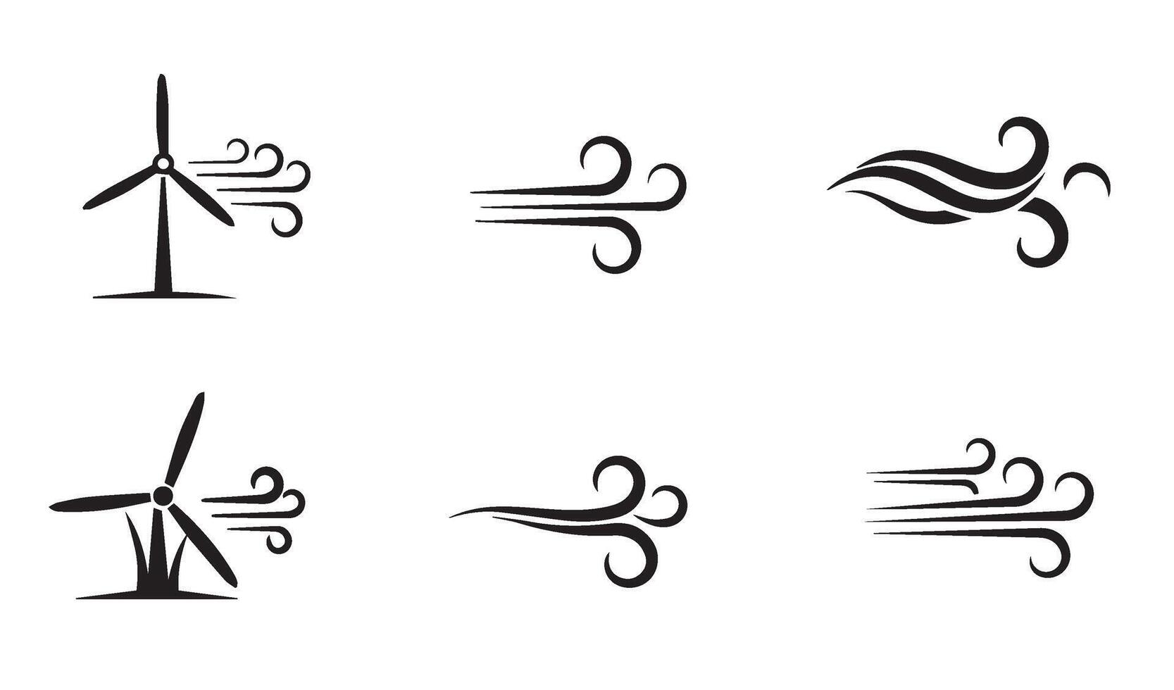 Modern Elegant Wind Swirl art offering sophisticated and beautiful graphic elements with flowing elegance vector