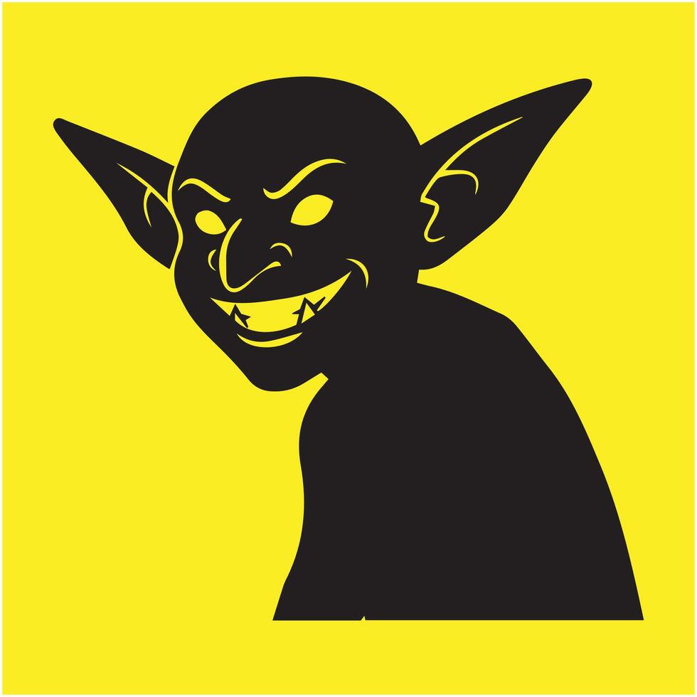 Eerie Goblin Themed Artwork for Spooky Event Creations vector