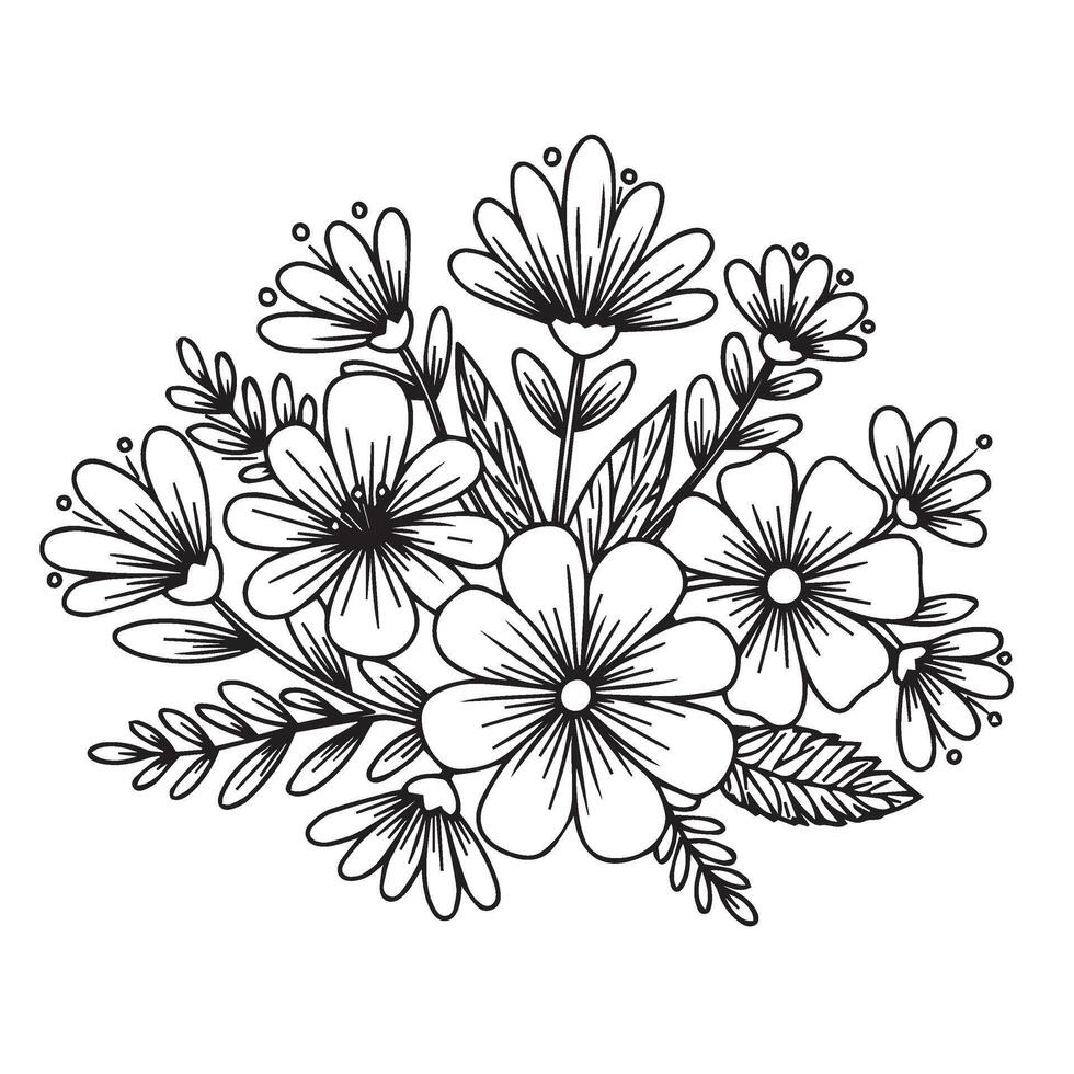 Gorgeous Graceful Floral Petal with a Creative Floral Pattern Design vector