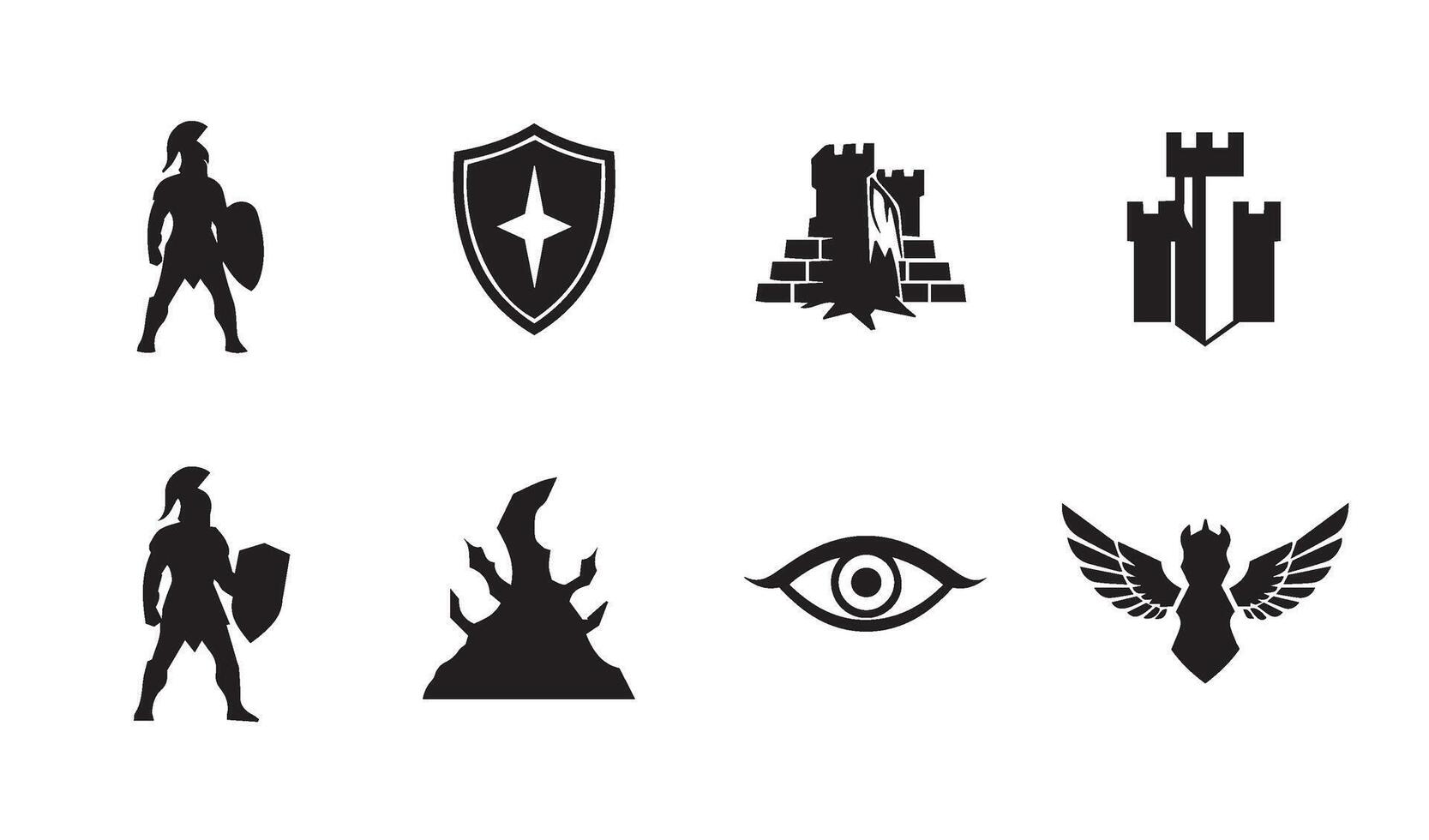 Gothic Warrior Theme Artwork blended with medieval combat motifs vector