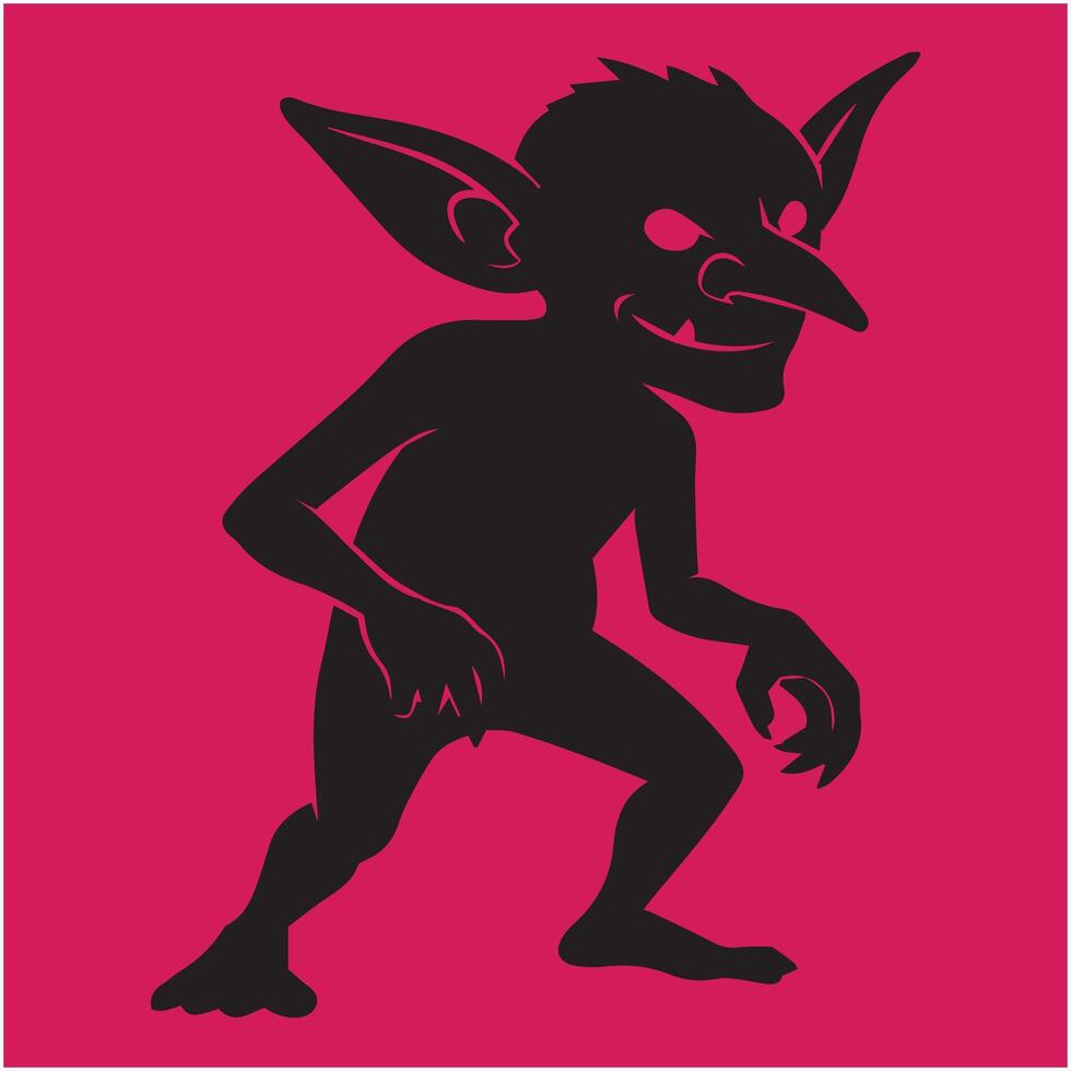 Sharp Clawed Goblin Illustration for Fantasy Themed Projects vector