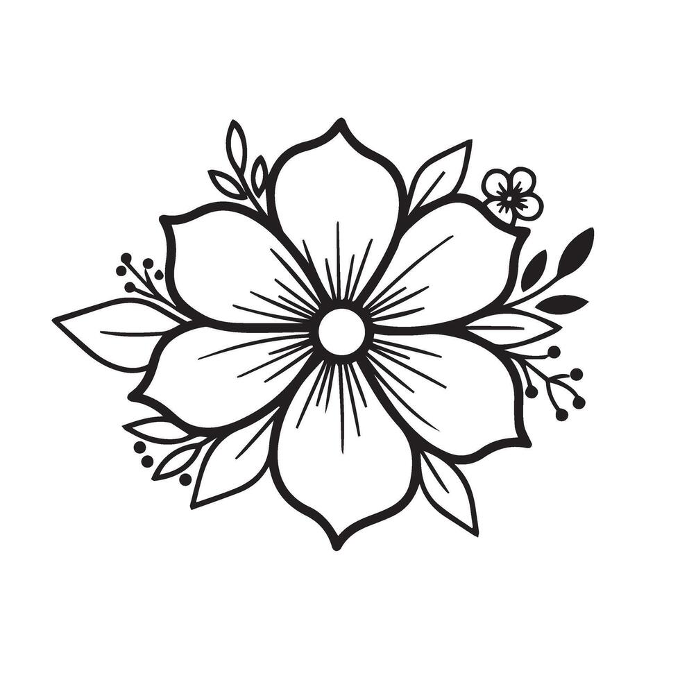 Artistic Floral Pattern Design Featuring Graceful Flower Style Concepts vector