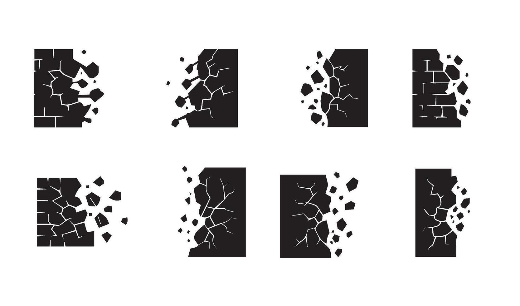 Broken earth texture pattern style integrated into artistic cracked terrain design vector