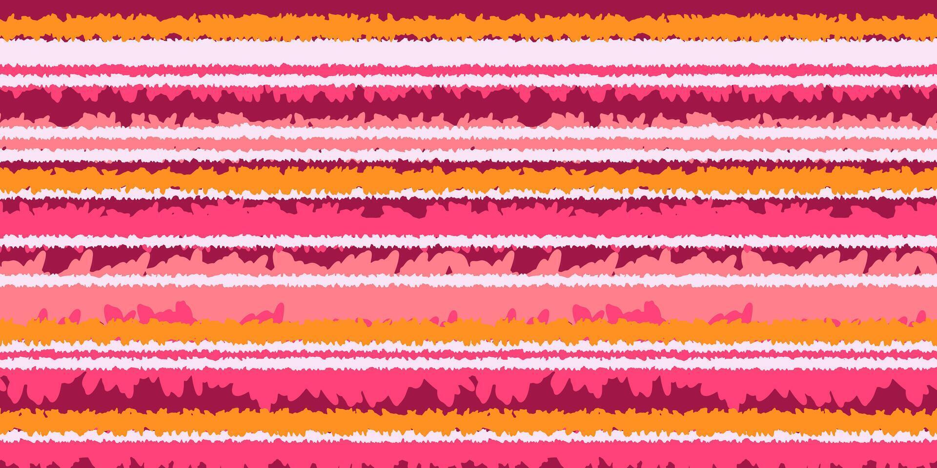 hand drawn stripes seamless pattern. Colored background. Unique horizontal lines ornament. Contemporary minimalist print. vector