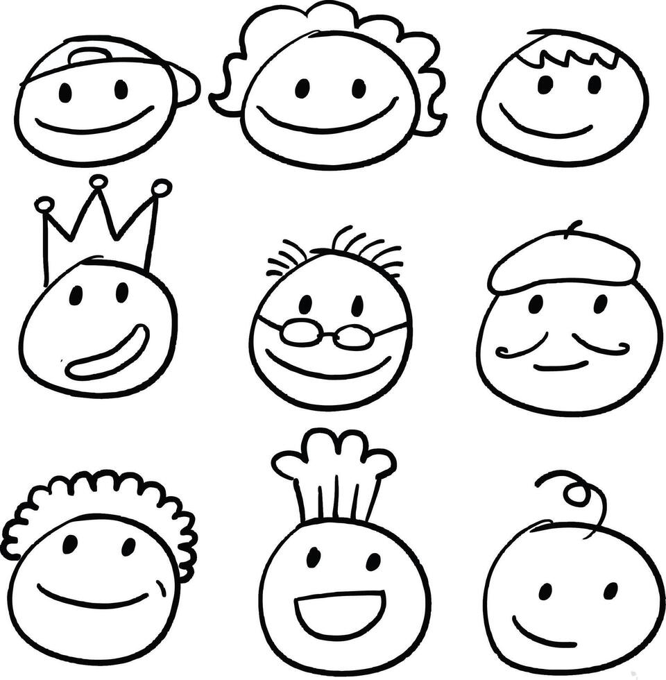 Stick man expression stickman doodle dancing hand drawn figure vector