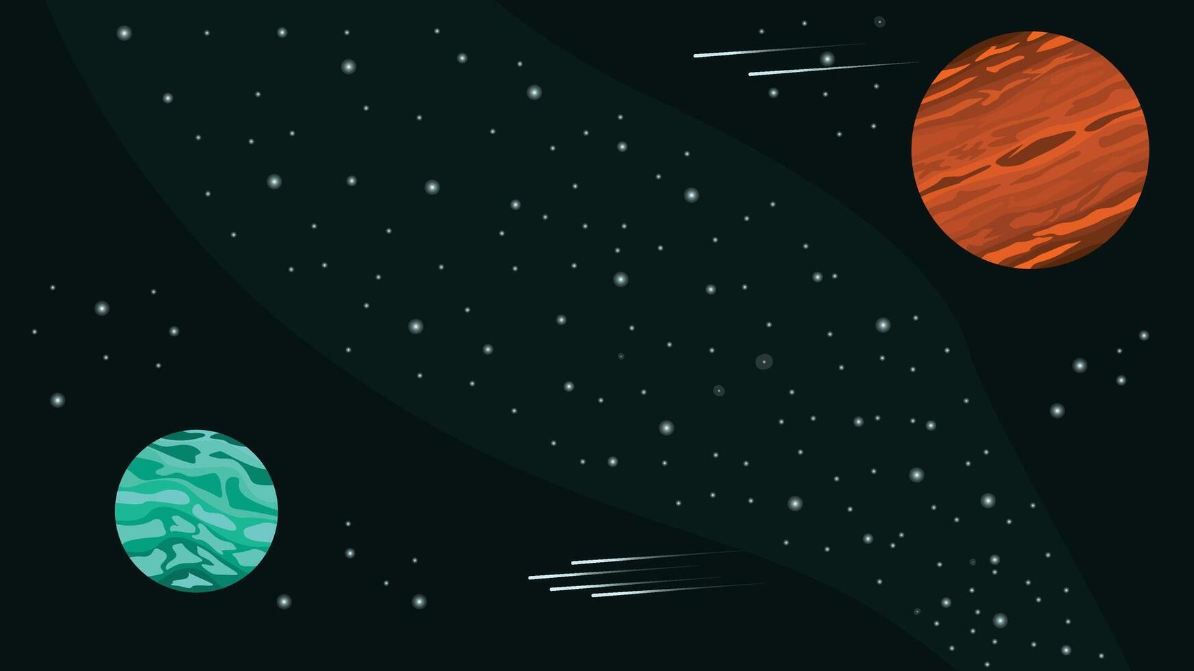 an illustration of planets in space vector