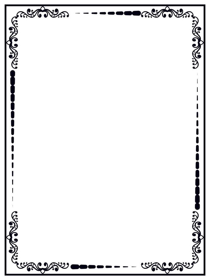 Simple page border design vector