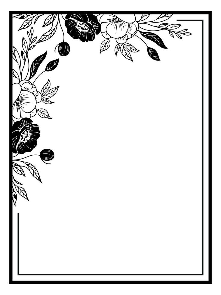 Floral border design vector