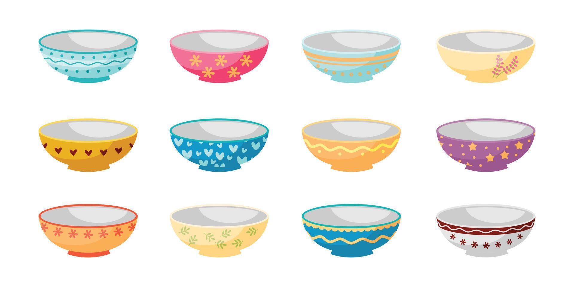 Soup Plate Set Illustration vector