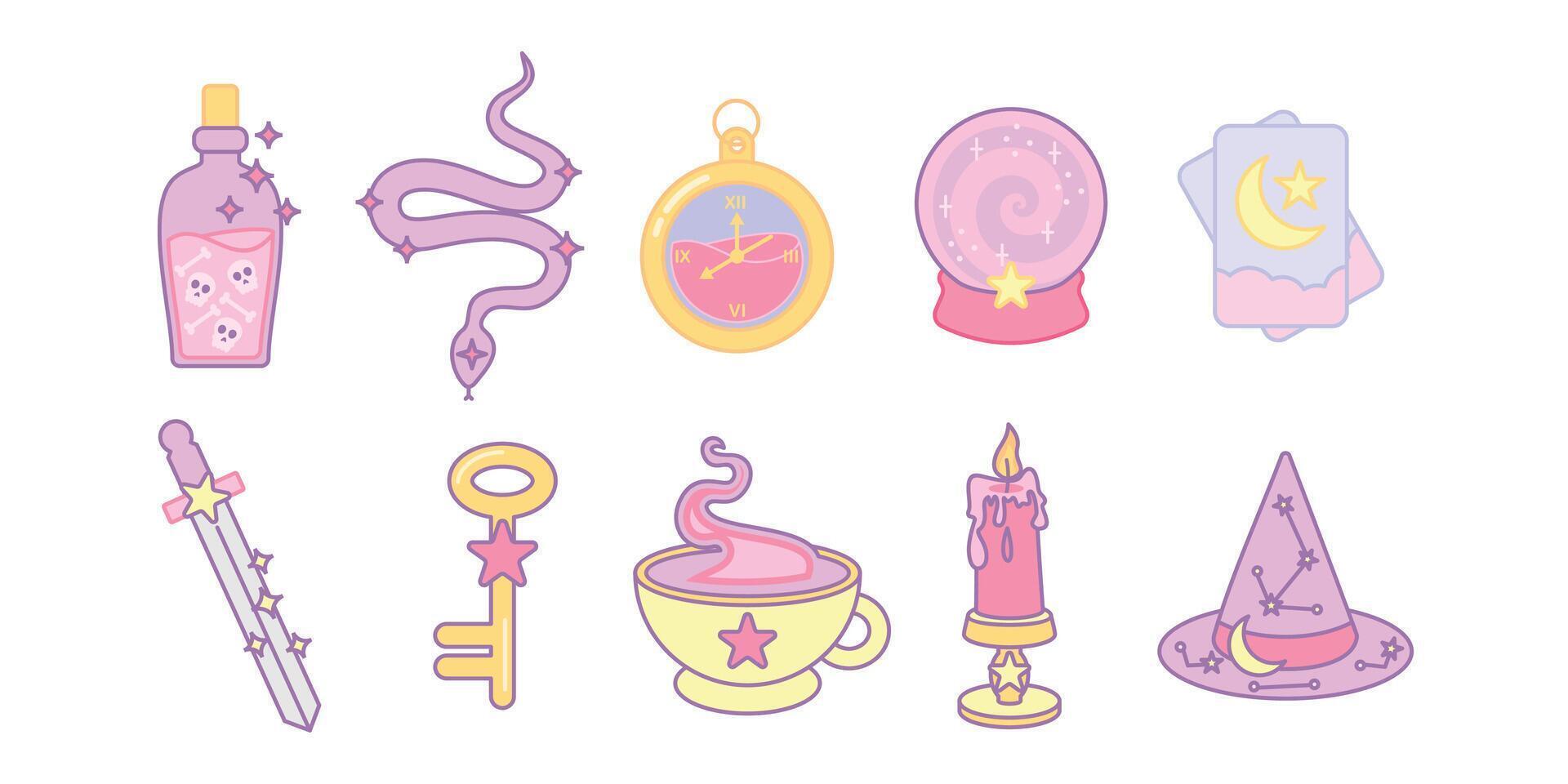 Hand Drawn Mystical Element Illustration vector