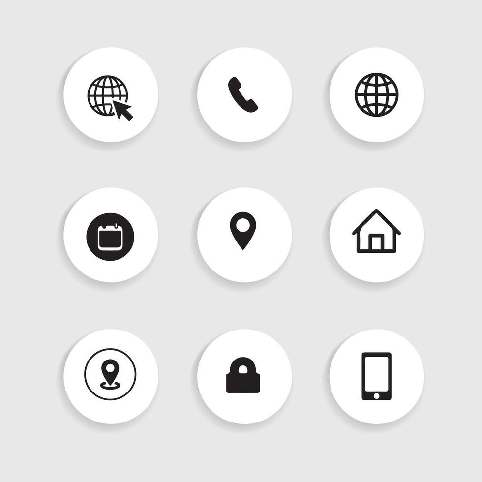 Web icon set on white background vector