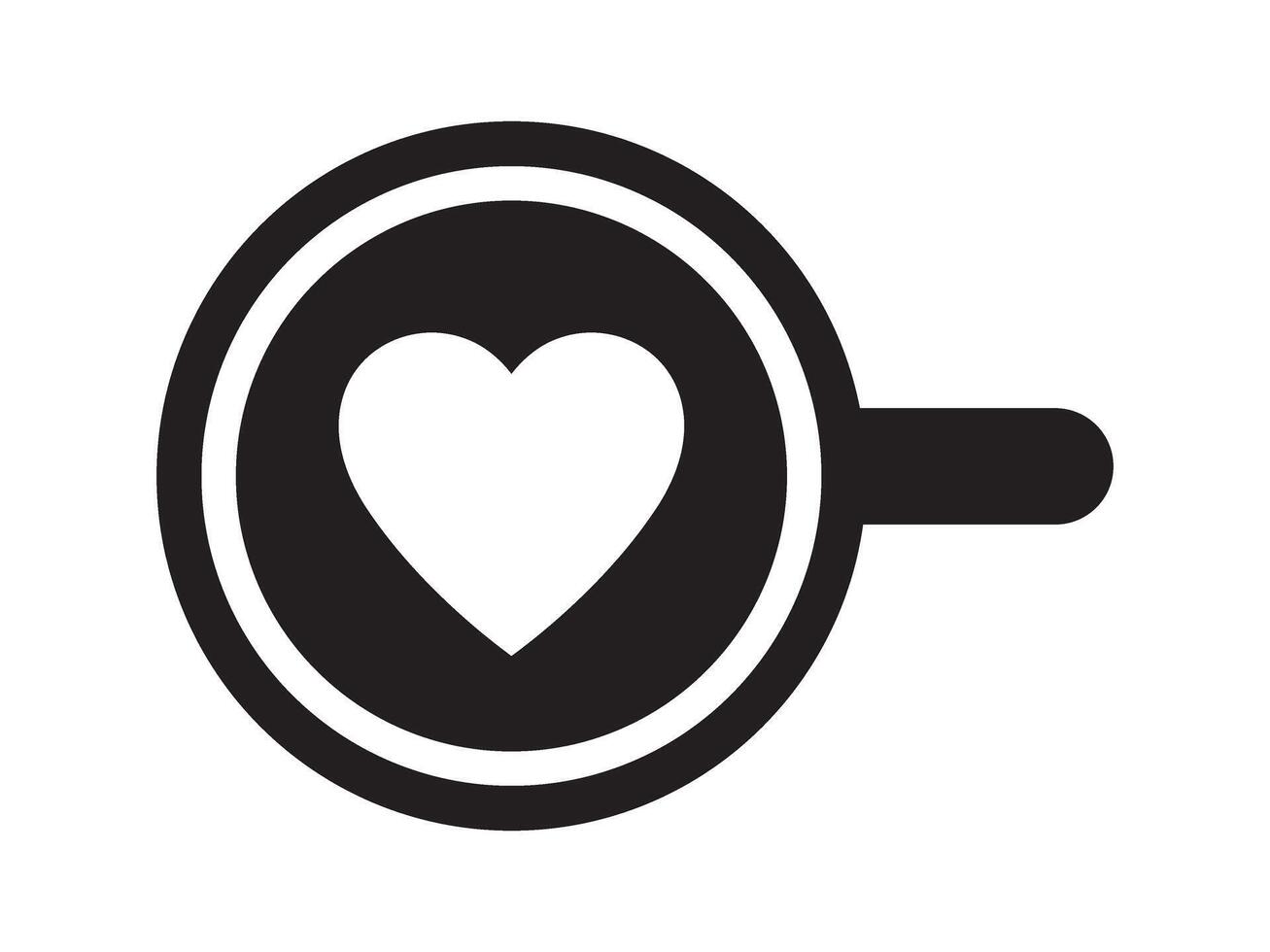 Cup of coffee with heart icon. vector