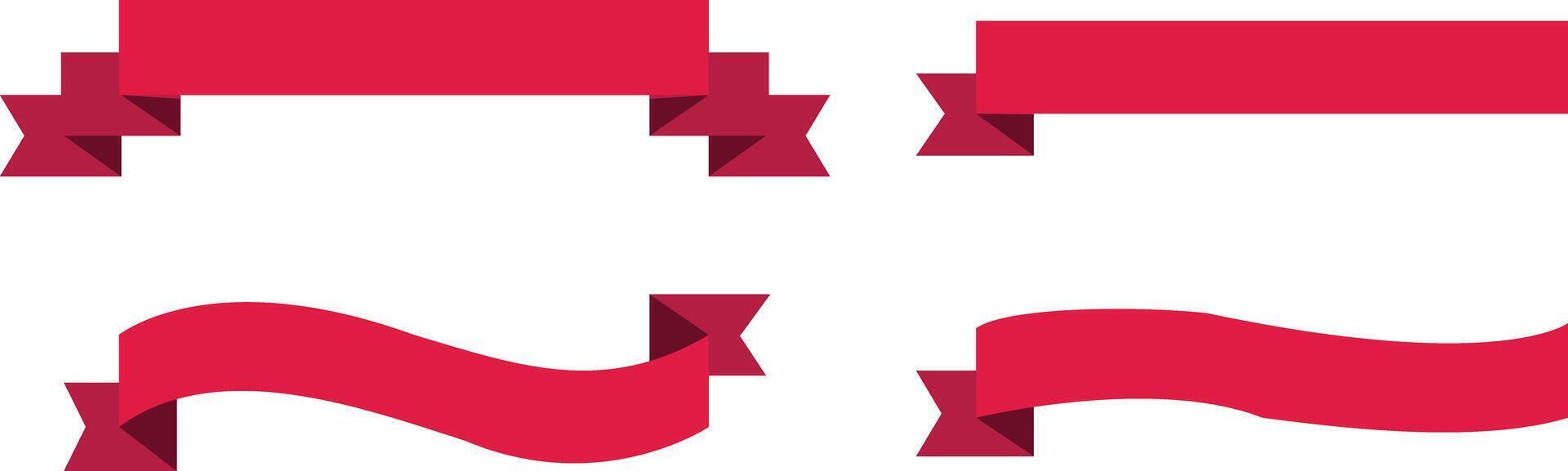 Neat Ribbon Set for Digital Creators vector