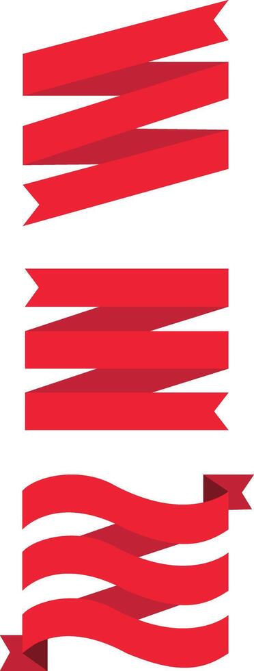 Modern Ribbon Set for Visual Content vector