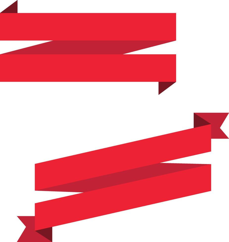 Simple Ribbon Graphics for Creative Work vector