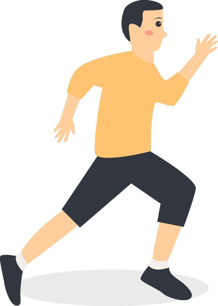 Person Running Marathon Character vector