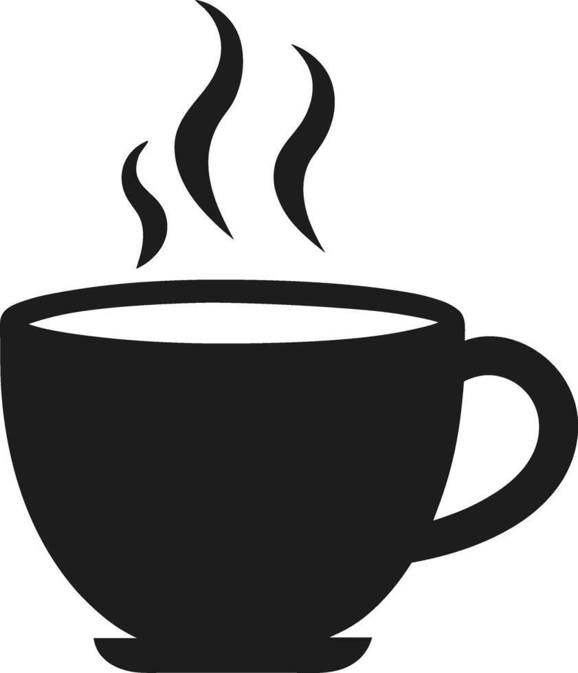 Coffee Cup Silhouette - Hot Beverage Icon for Cafe and Branding vector
