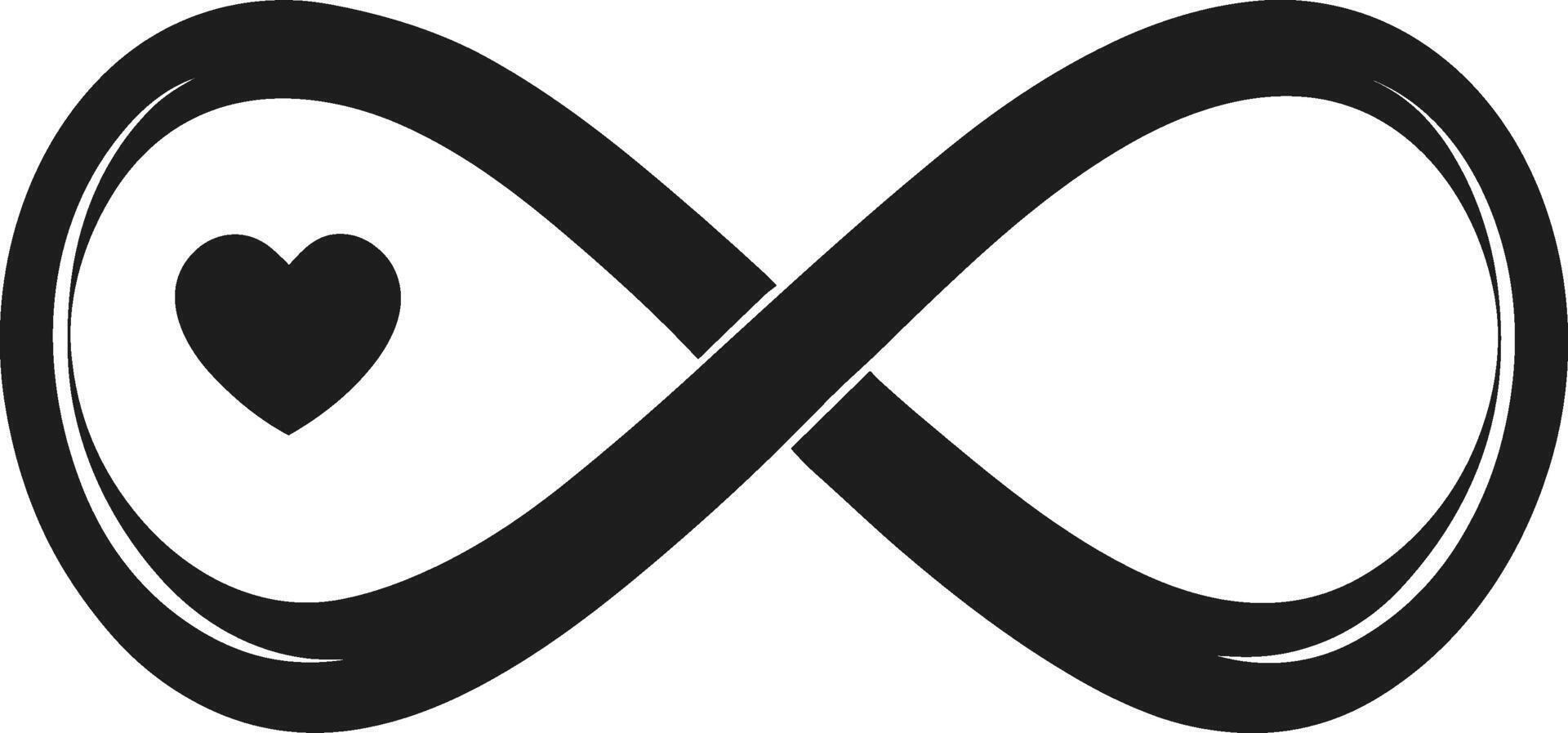 Infinity Symbol with Heart - Romantic Love Illustration