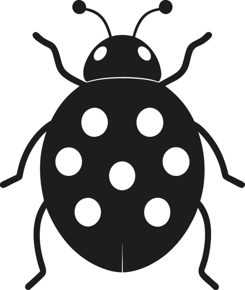 Ladybug Silhouette - Simple Black Ladybird Clipart for Spring Designs vector