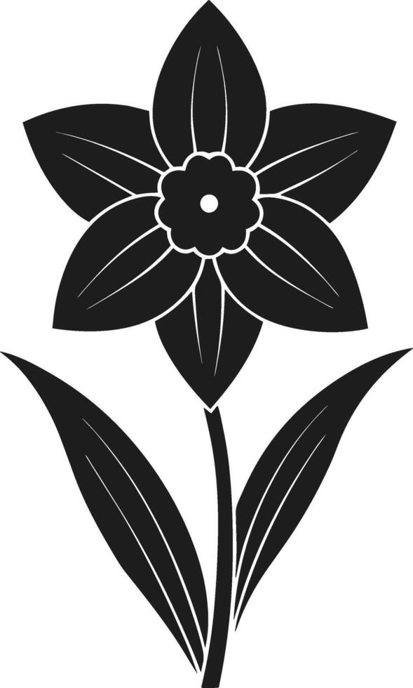 Daffodil Silhouette - Spring Floral Illustration vector