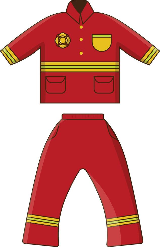 Firefighter Equipment Element in Cartoon Design. vector