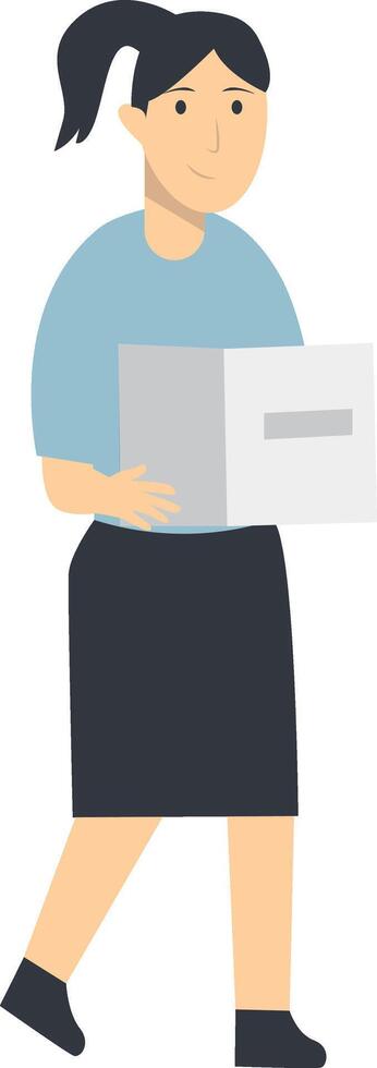Person Volunteers and Donation Character in Cartoon Design. vector