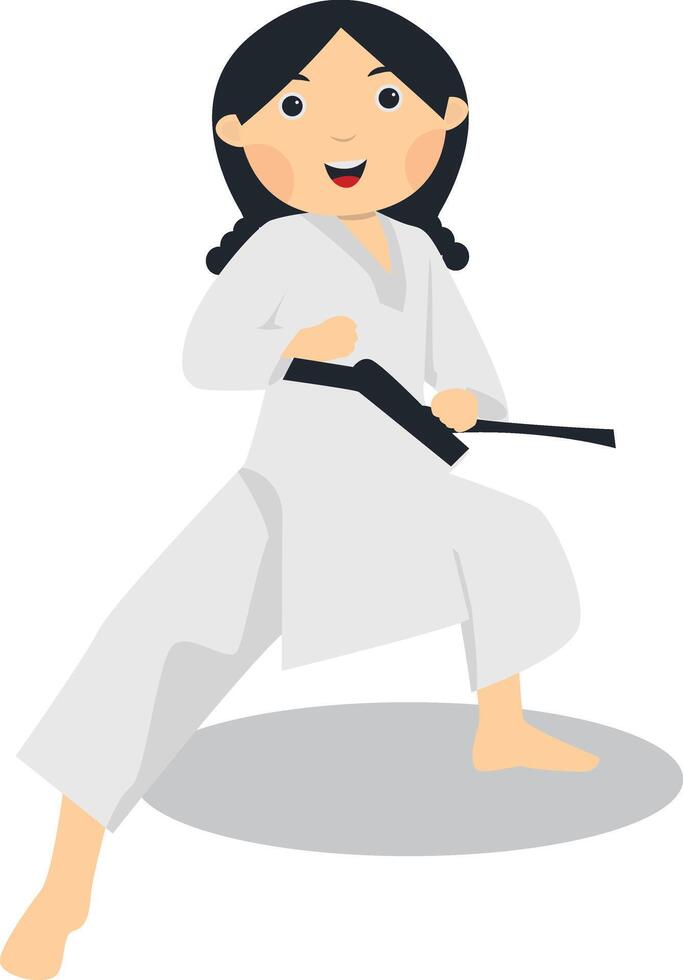 Kid Karate Illustration vector