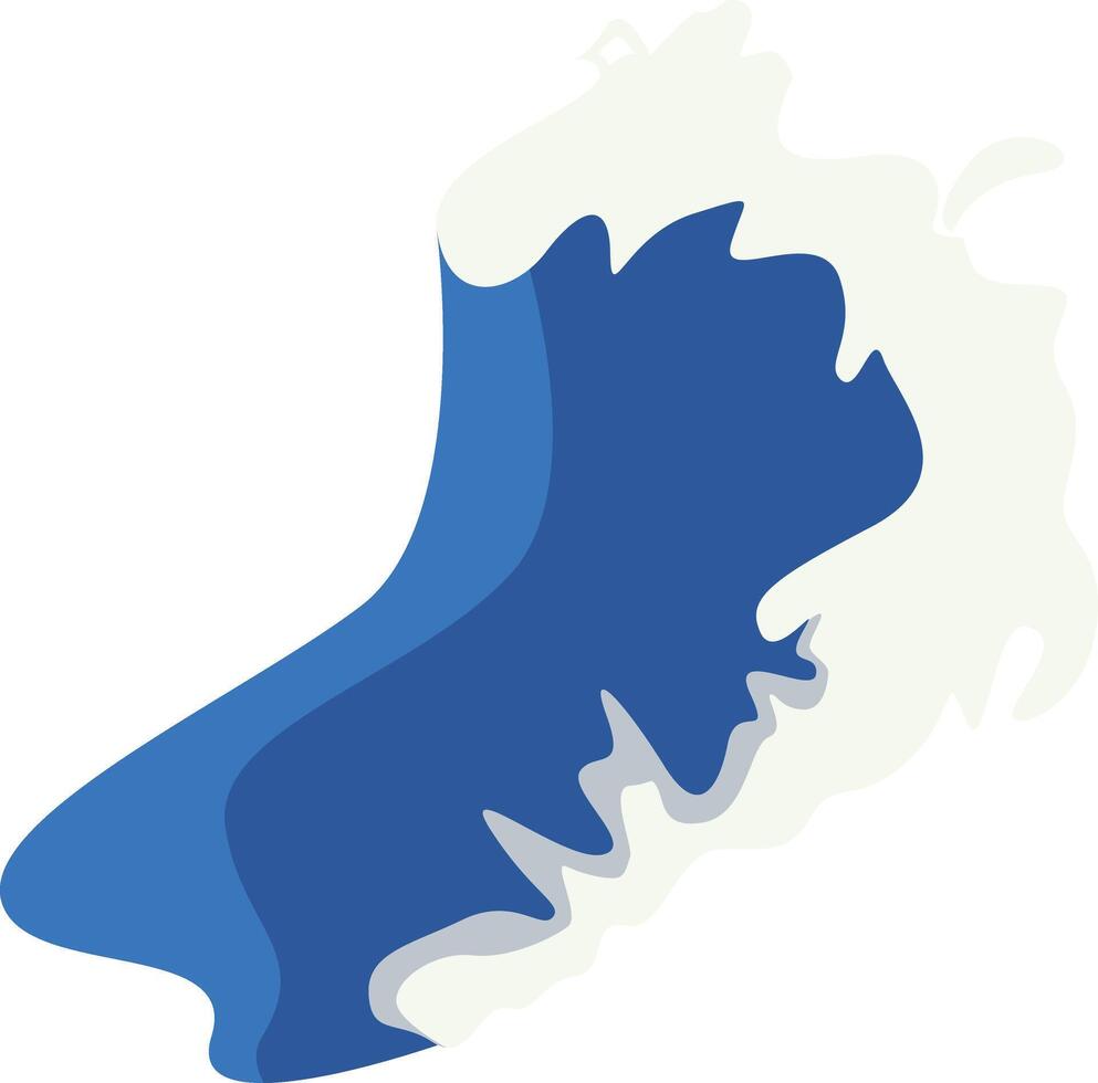 Sea Waves Illustration with Flat Design vector