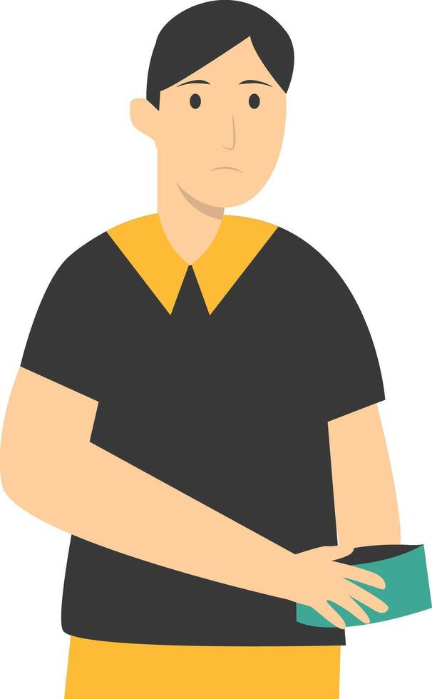 People Holding Empty Wallet on White Background vector