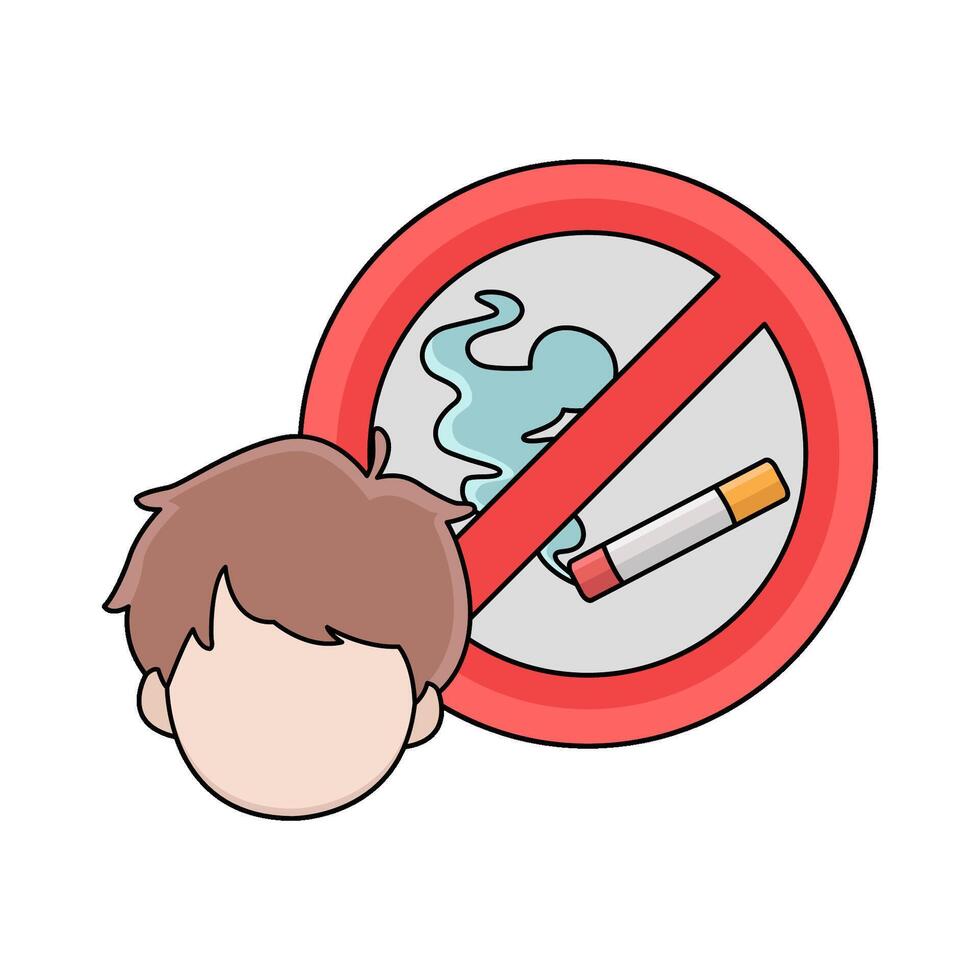 illustration of No Smoking Participation vector