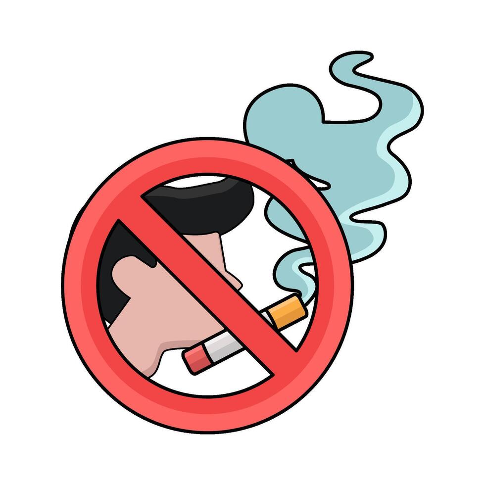 No Smoking Sign Illustration vector