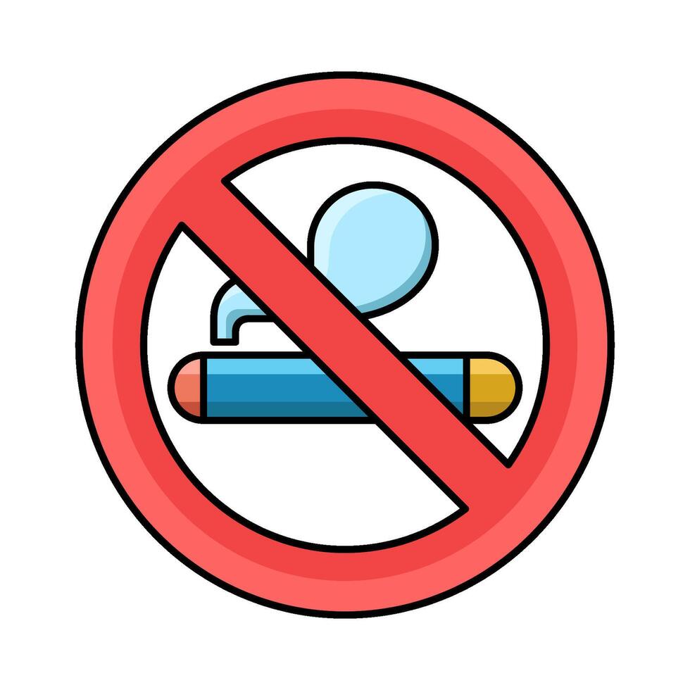 illustration of no cigarette vector