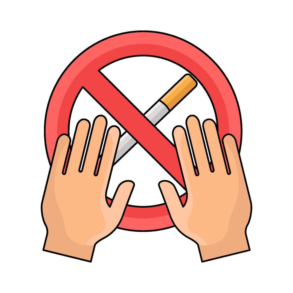 illustration of No smoking symbol vector