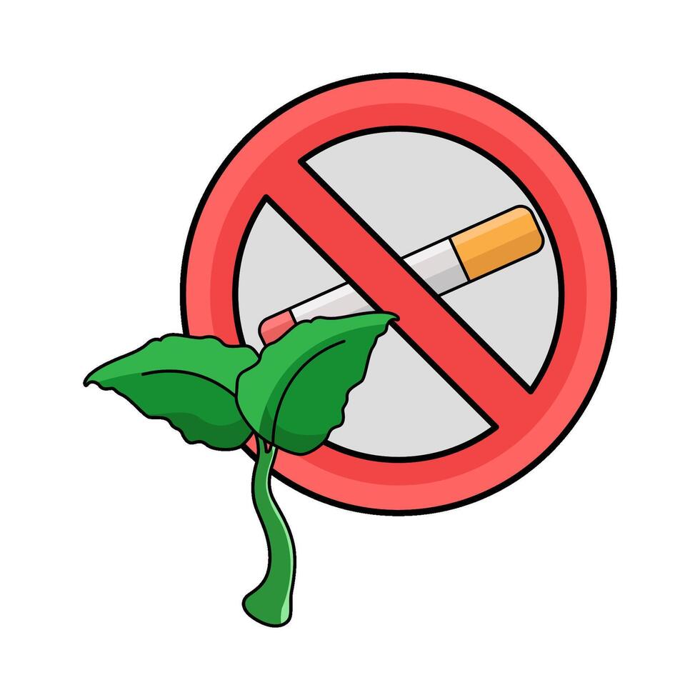 illustration of No Smoking Growth vector