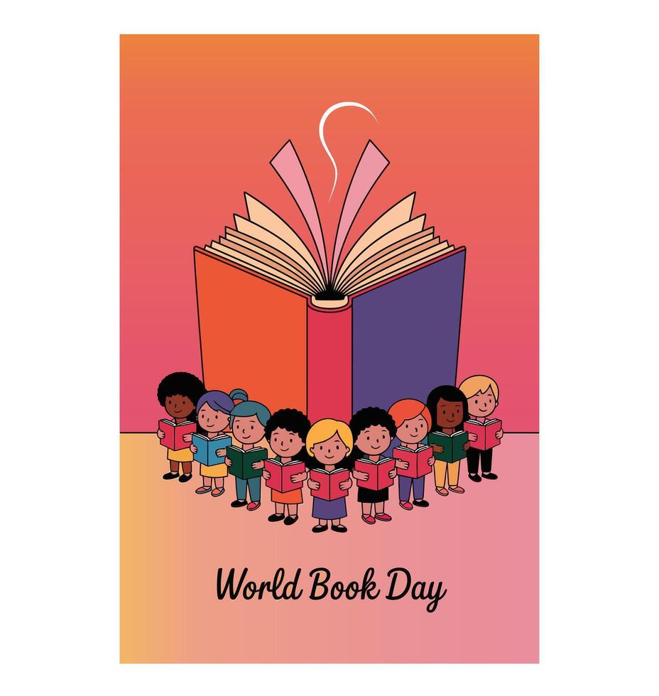 World book day poster vector
