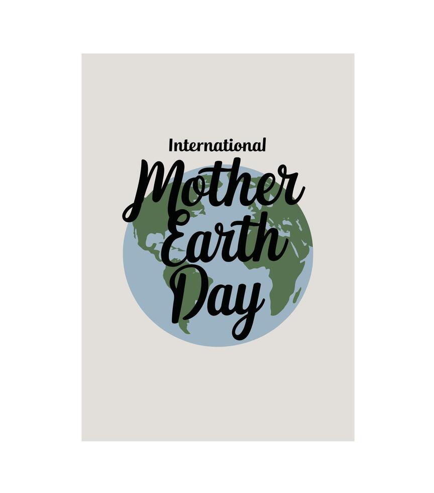 International mother earth day vector