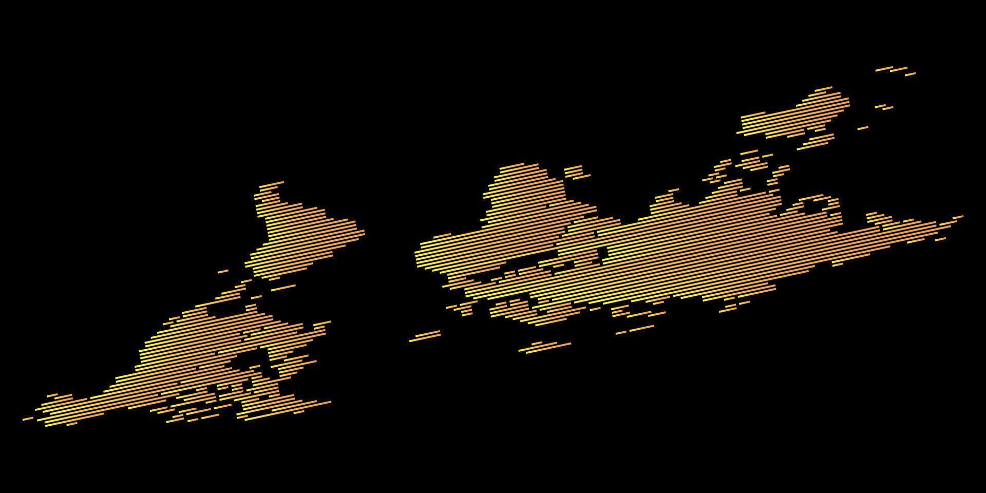 Rectangle shape line world map design showing continents and countries with digital design vector
