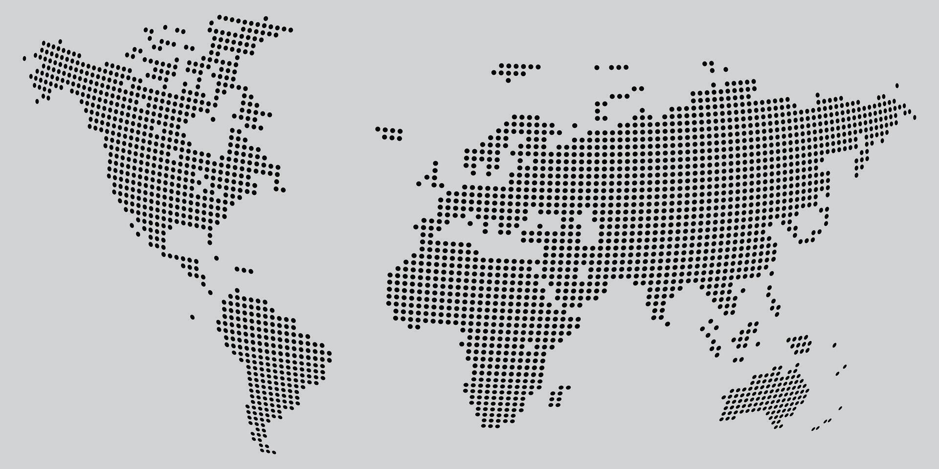 Geometric dotted world map design vector