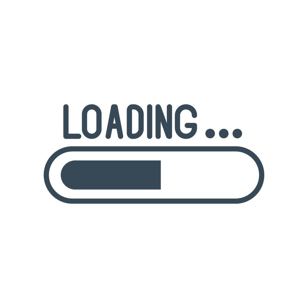 loading flat icon. stroke editable vector