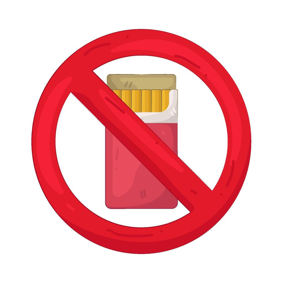 Illustration of No Cigarettes pack vector
