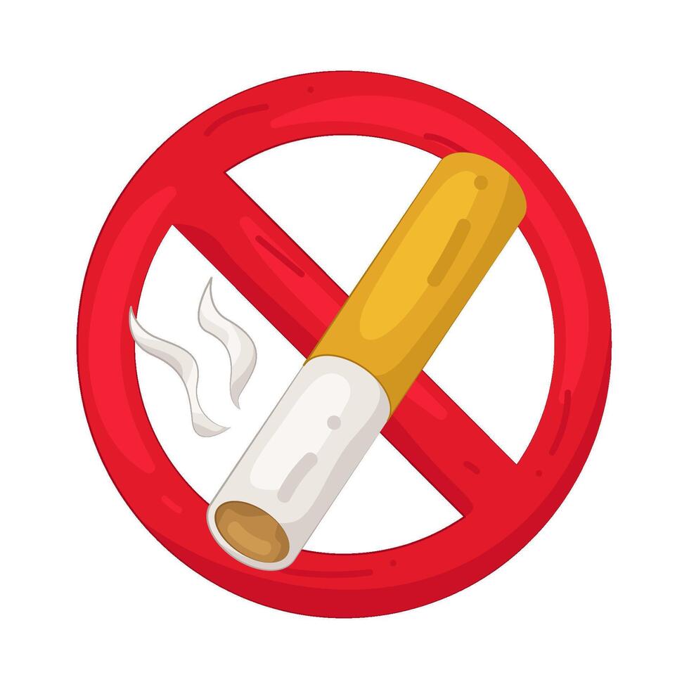 Illustration of smoking ban vector